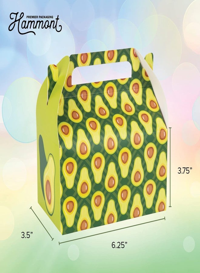 Hammont Fiesta Party Decorations Box 10 Pack - Avocado Themed Gable Boxes, Taco Decor for Birthday, Mexican Holiday, Cookie Box for Gift Giving, Baby Shower Party Favors - 6.25x3.75x3.5 Inches - Image 2